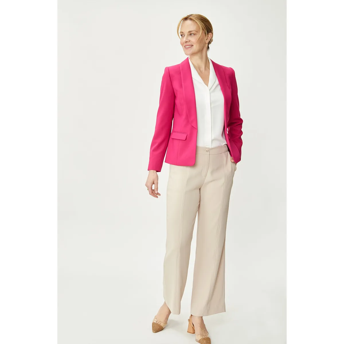 MA GRIFFE - Blazer Fucsia Mujer Magriffe
