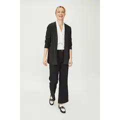 MA GRIFFE - Tapado Abierto Negro Mujer Magriffe
