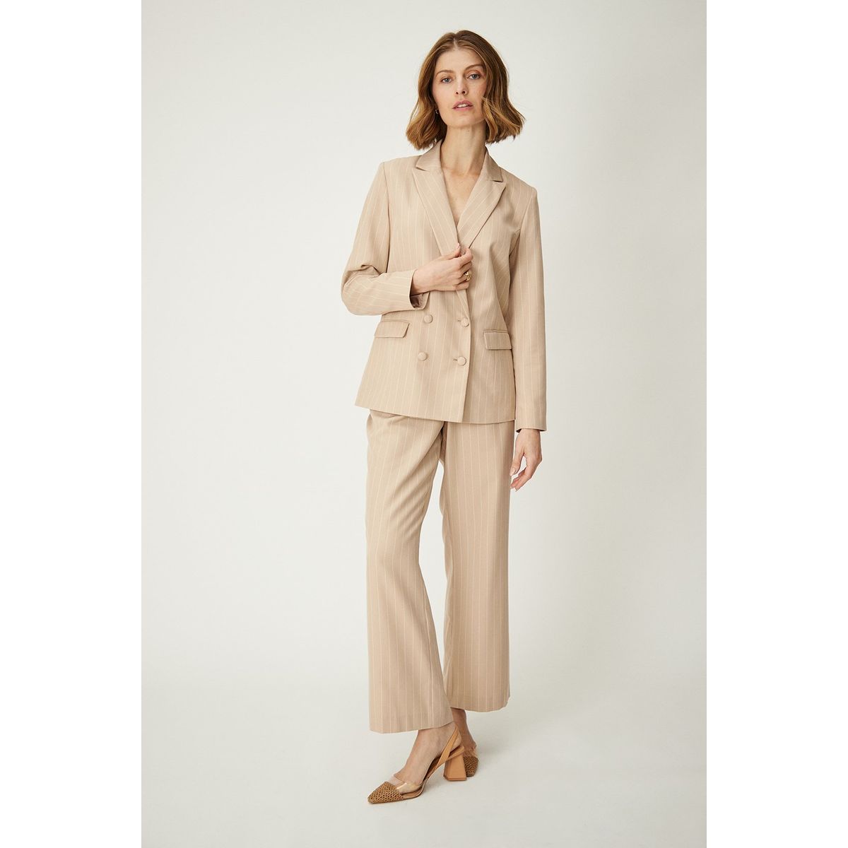 MA GRIFFE - Blazer Beige Mujer Magriffe