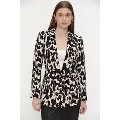 ASH - Blazer Animal Print Negro