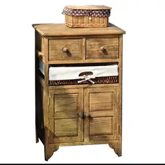 GENERICO - GABINETE MADERA CAFE CON DOS PUERTAS Y DOS CAJONES