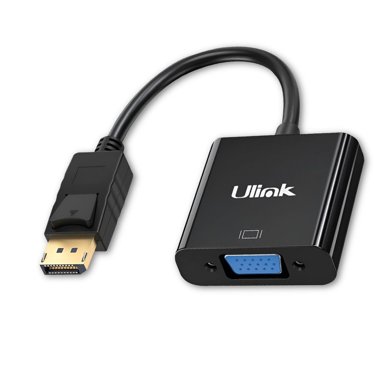 ULINK - Adaptador de Video Display Port a VGA FHD UL-DPVGA - Negro