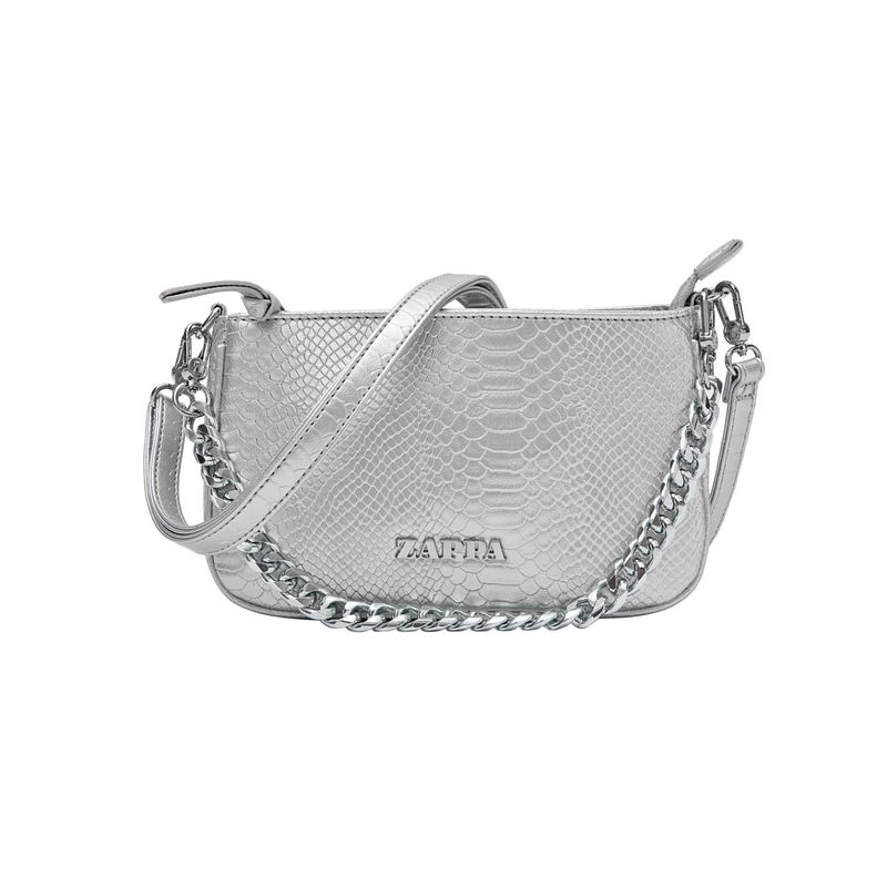 ZAPPA - Cartera Fiesta Plateado Zappa