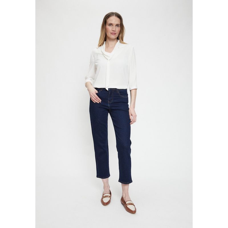 MA GRIFFE - Blusa Manga Larga Crudo Mujer Magriffe