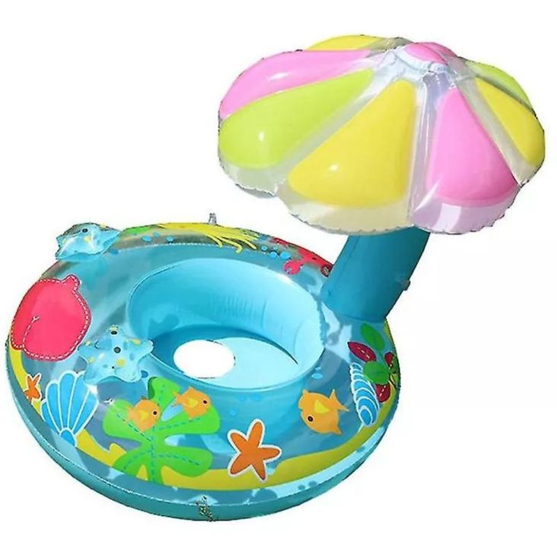 GENERICO - Flotador Inflable Ballena Roja con Techo
