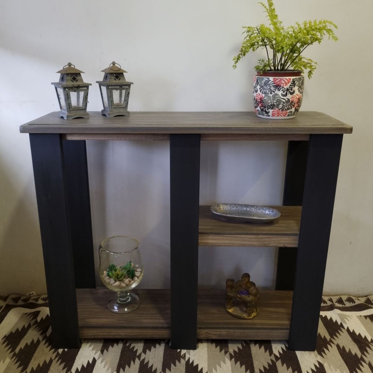 MARFELD MUEBLES - ARRIMO 3 NIVELES GRIS CON NEGRO