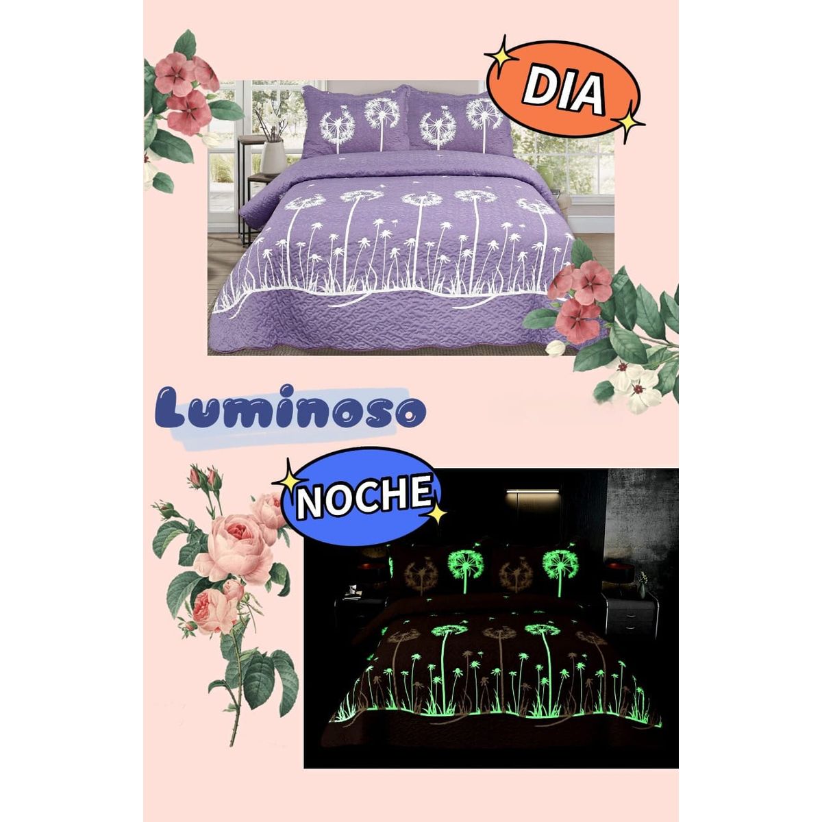 GENERICO - COBERTOR QUILT LUMINOSOS DE VERANO