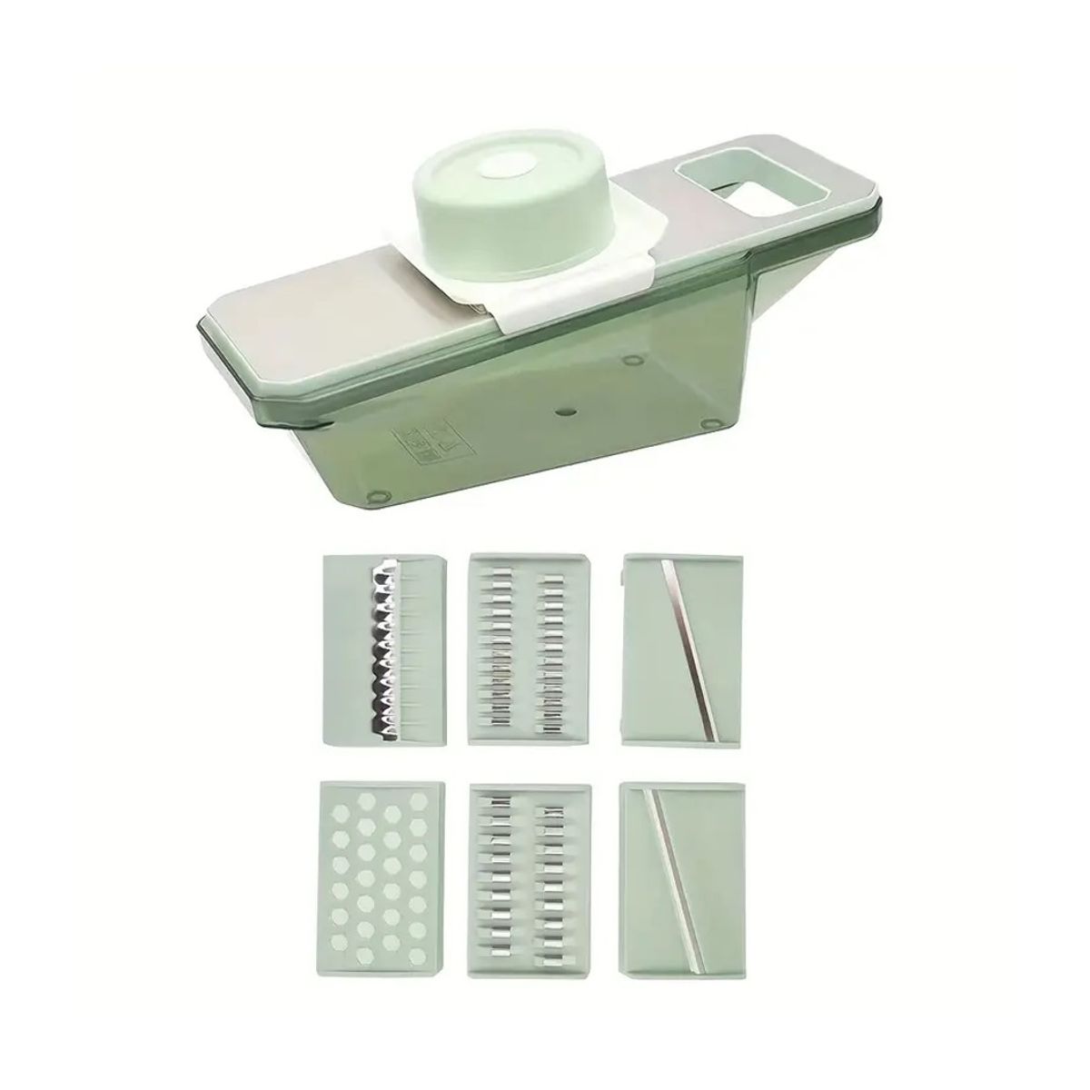 GENERICO - CORTADOR DE VERDURAS Y FRUTAS CON CONTENEDOR 6 EN 1