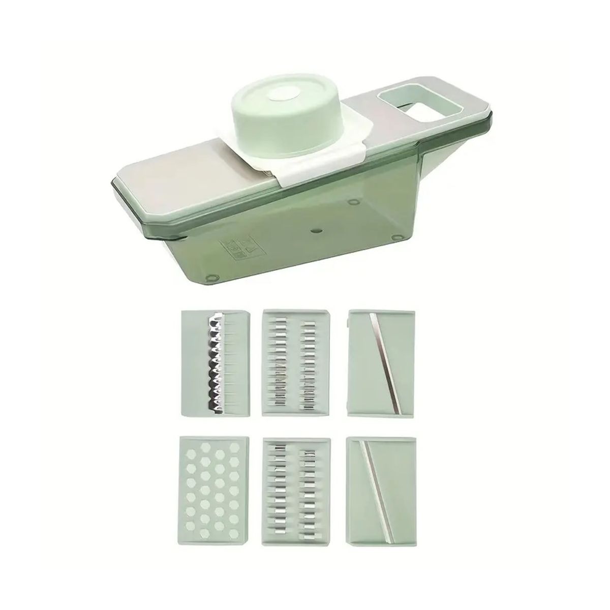 GENERICO - CORTADOR DE VERDURAS Y FRUTAS CON CONTENEDOR 6 EN 1