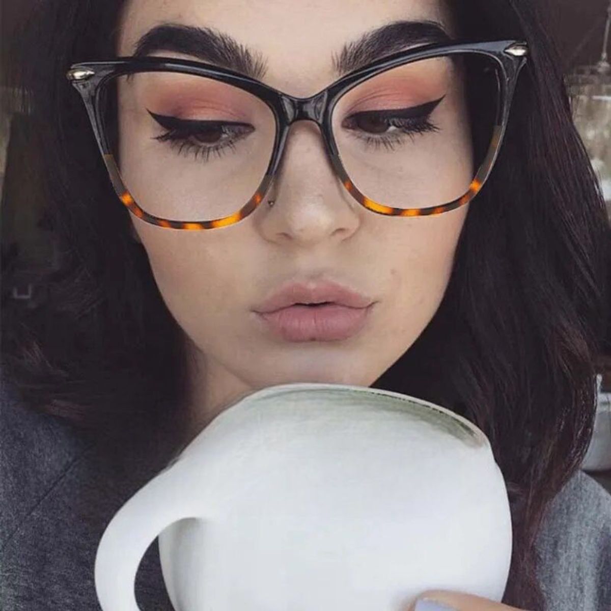 GENERICO - Lentes filtro descanso filtro azul mujer grande