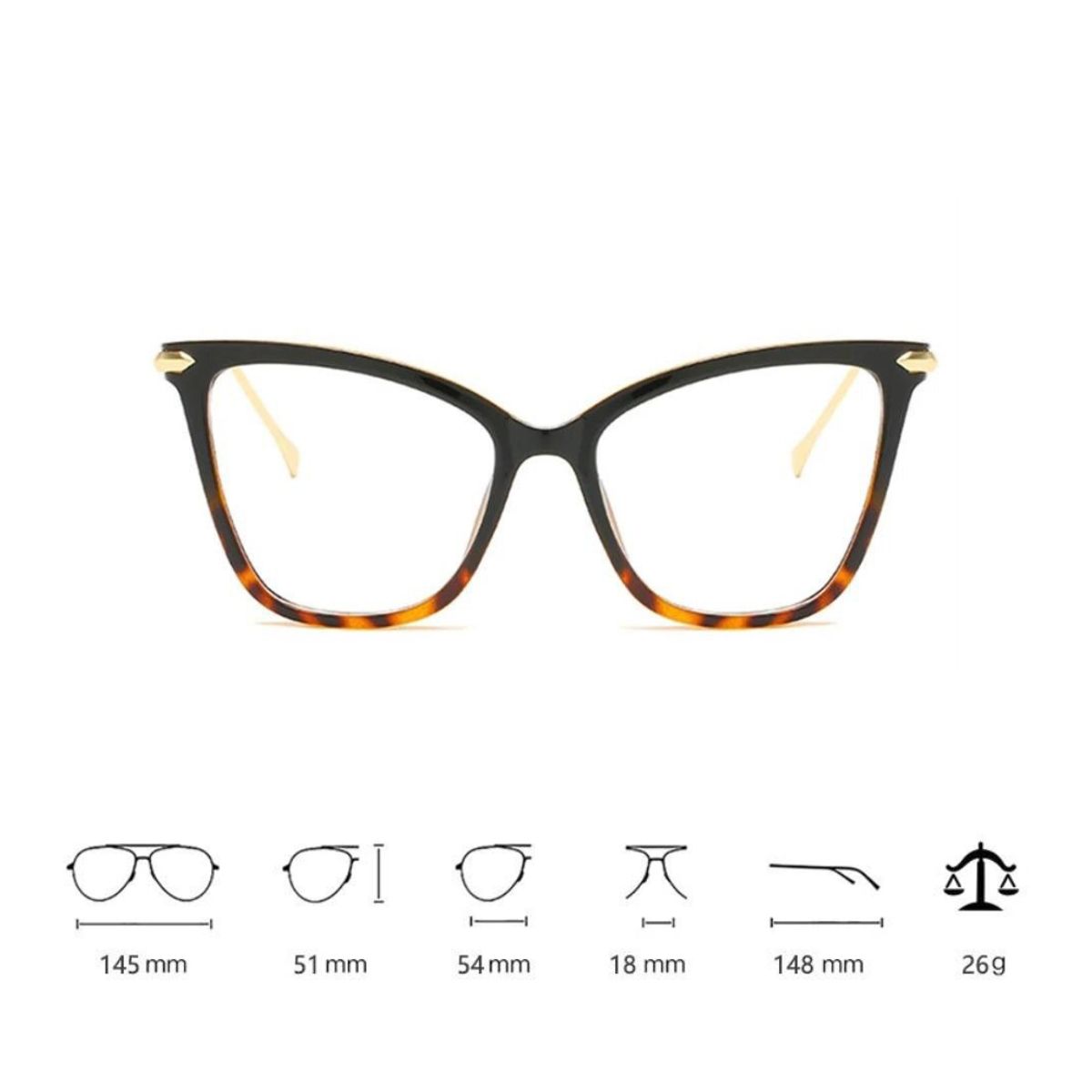 GENERICO - Lentes filtro descanso filtro azul mujer grande