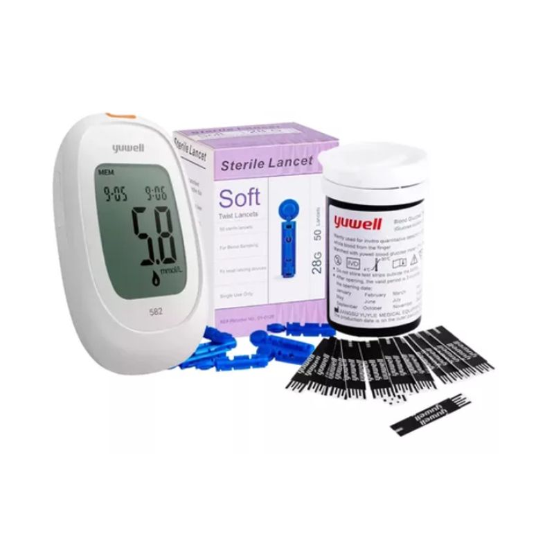 GENERICO - Medidor De Glicemia Yuwell 200 Tiras 200 Lancetas