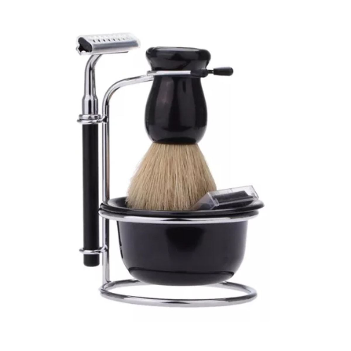 GENERICO - Set De Barba Hisopo Navaja Navajin Para Afeitar