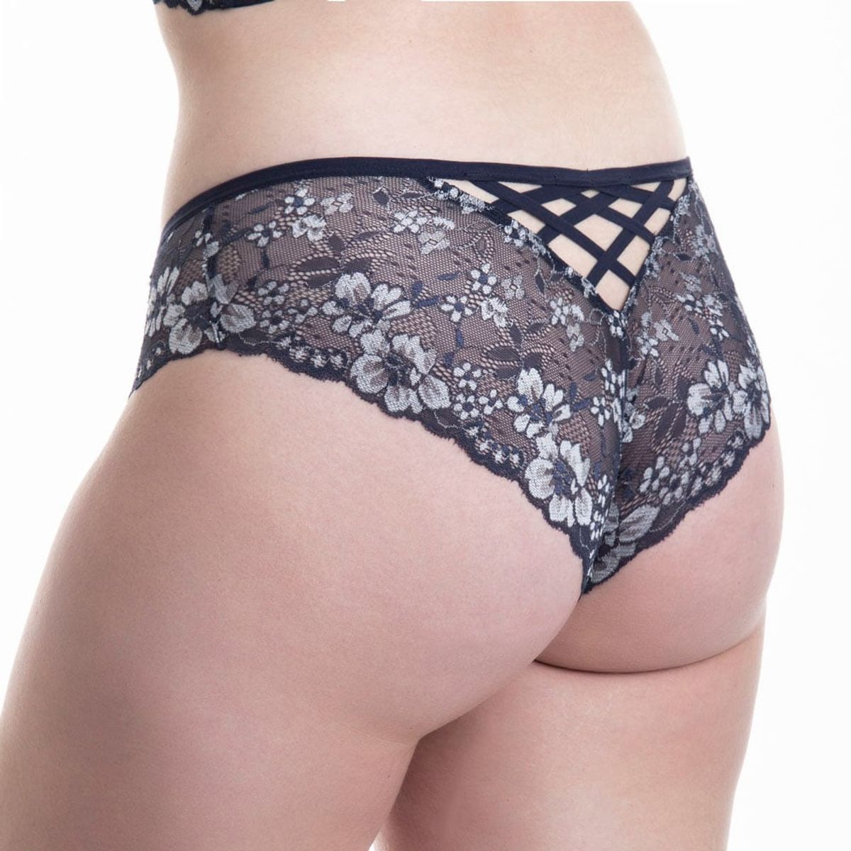 LADY GENNY - Cuadro Encaje Floreado y Microfibra