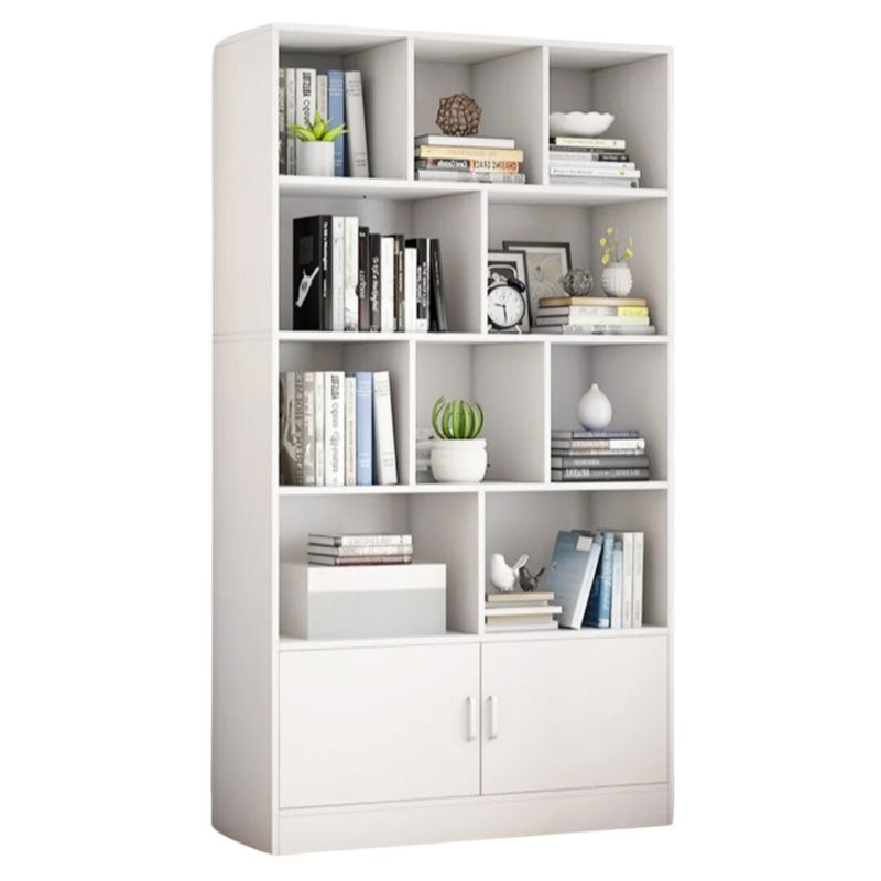 CRUSEC - Estantería Librero 5 Niveles Para Dormitorio 80x24x178 Blanco
