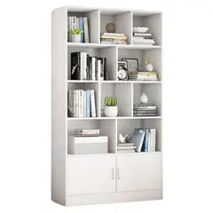 CRUSEC - Estantería Librero 5 Niveles Para Dormitorio 80x24x178 Blanco
