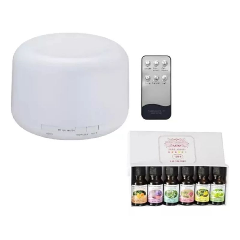 MUNDO MAGIA - Humidificador Ultrasonico Aire Difusor 500ml + 1 Esencias Xl