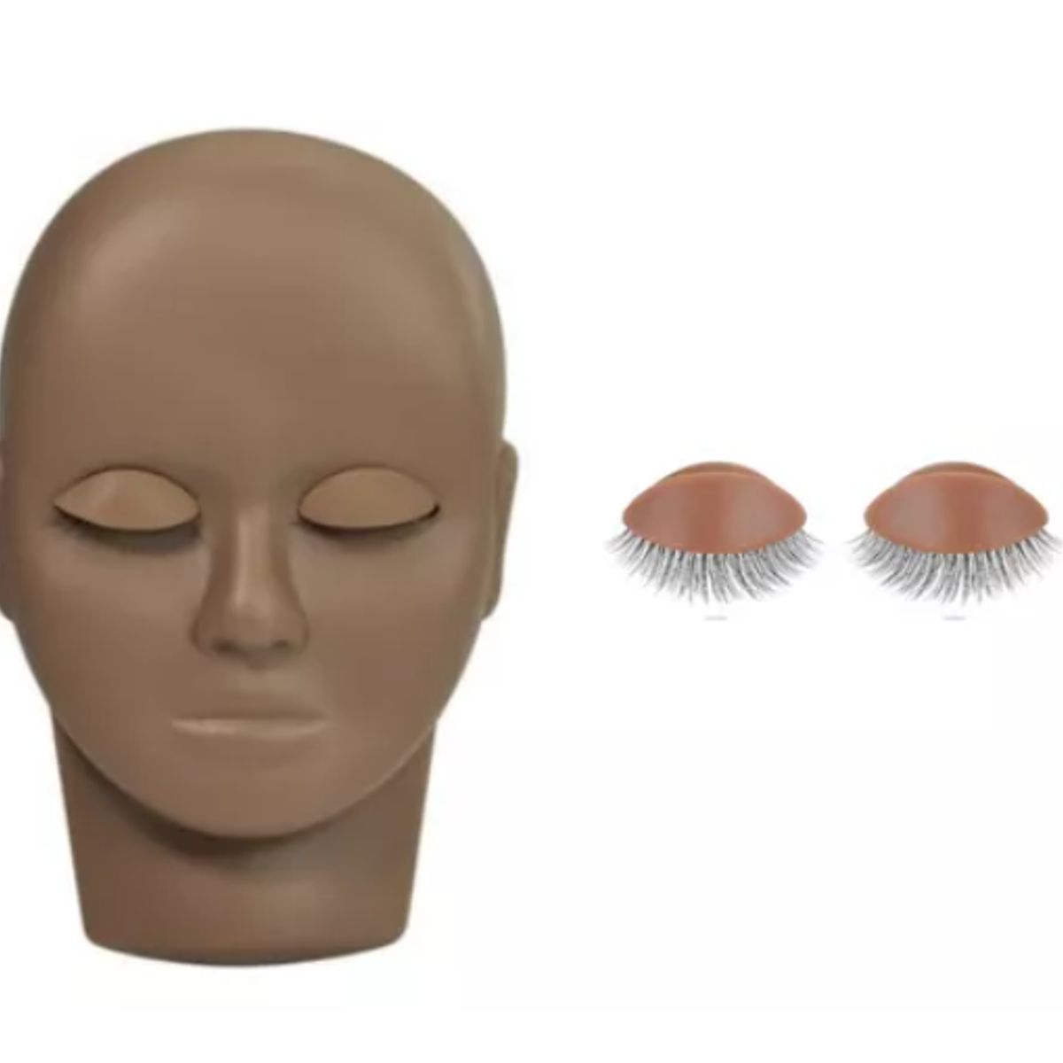 GENERICO - Cabeza Técnica Párpado Removible Para Práctica De Pestañas MORENA