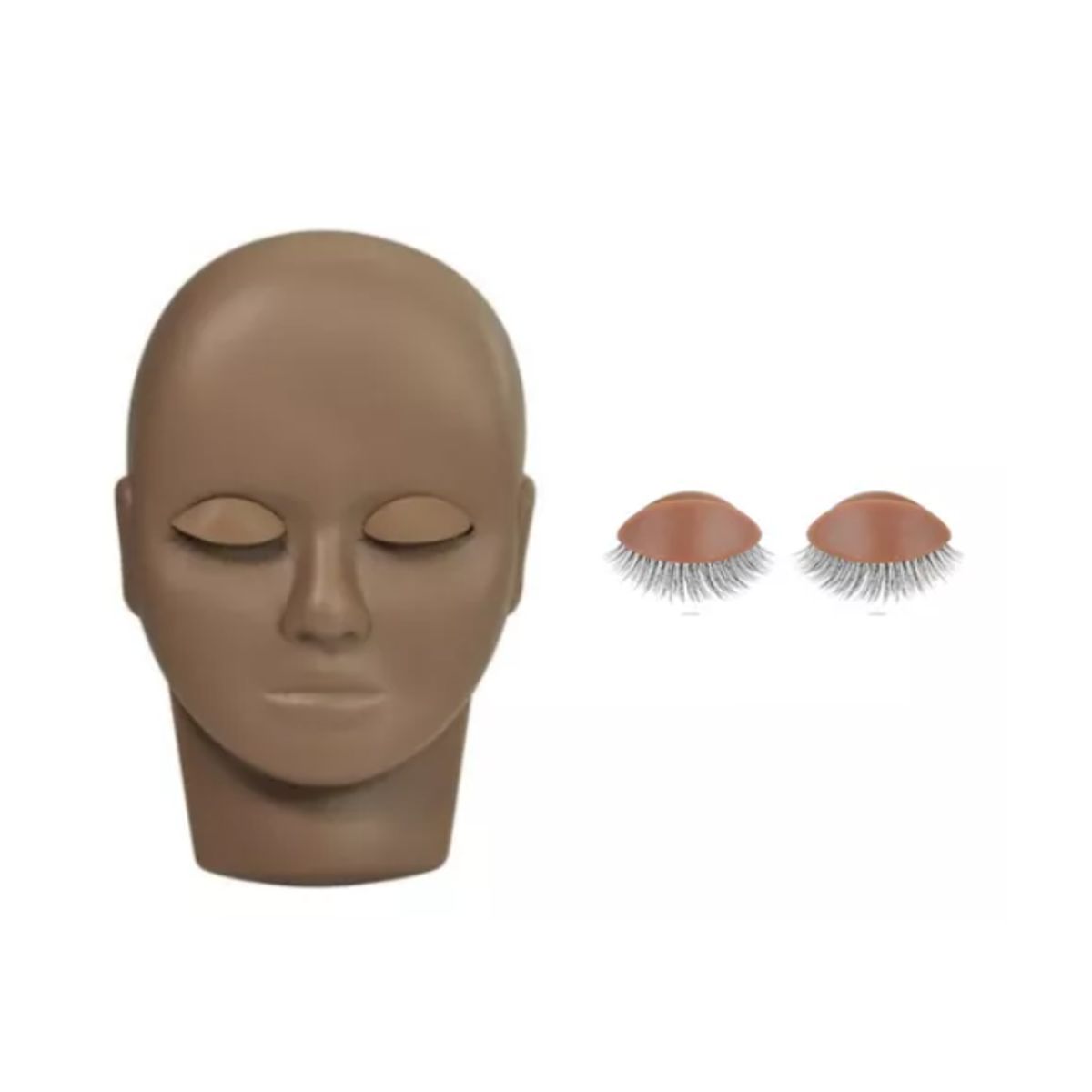 GENERICO - Cabeza Técnica Párpado Removible Para Práctica De Pestañas MORENA