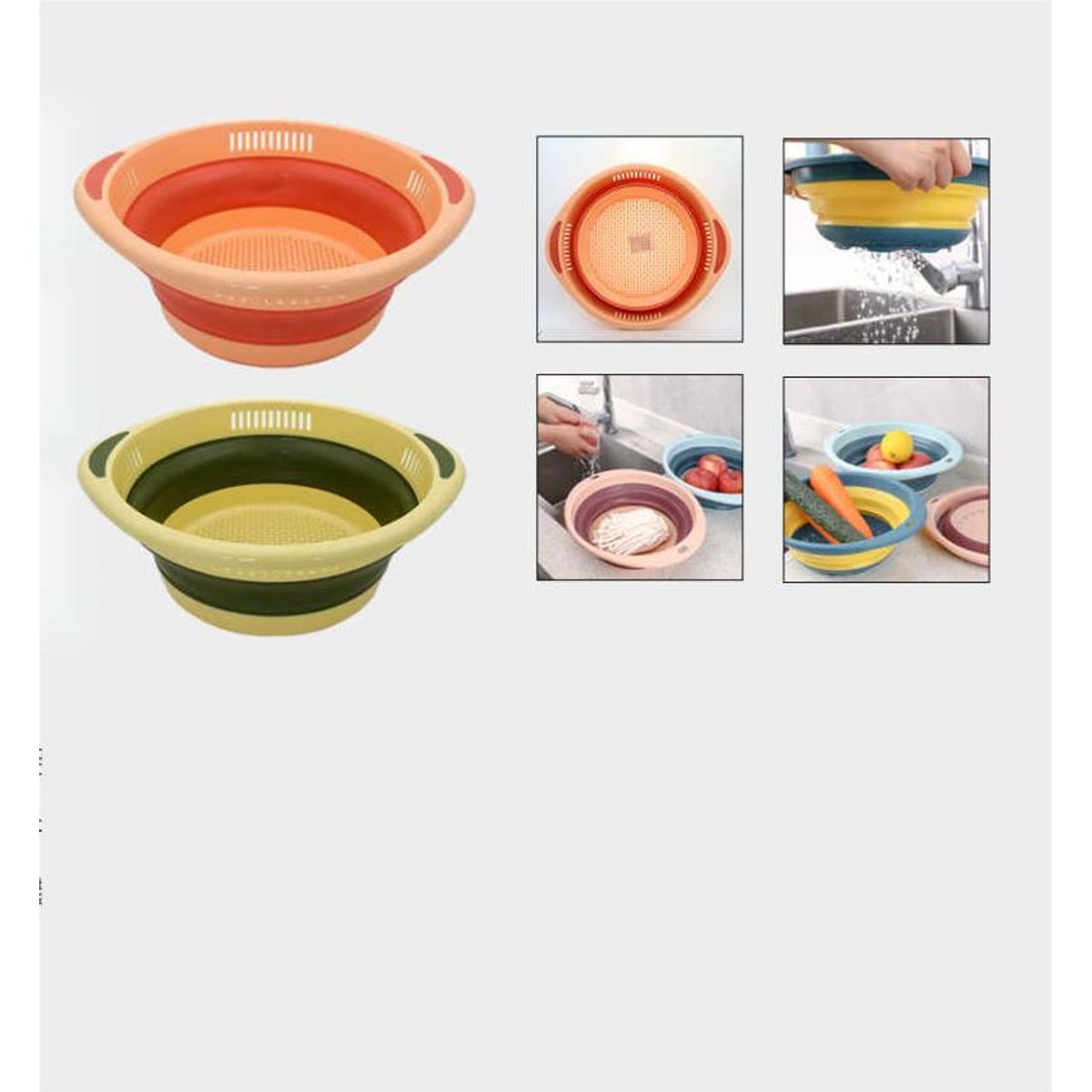 GENERICO - Colador Plegable Colador Plastico Silicona Redondo