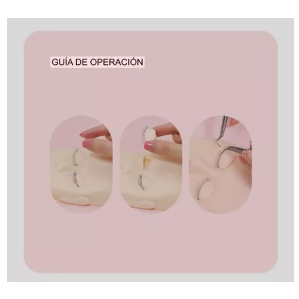 GENERICO - Cabeza Técnica Párpado Removible Para Práctica De Pestañas NUDE