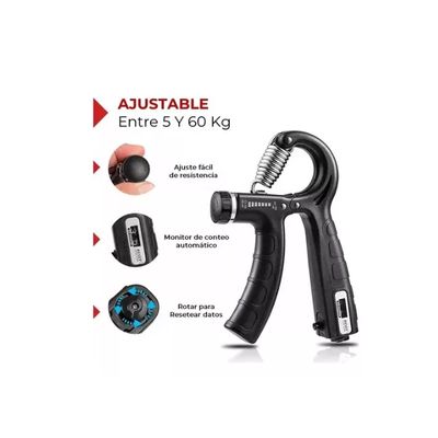 Imagen 2 del producto Hand Grip Pro Regulable Ejercitador Antebrazo 10-60kg NEGRO