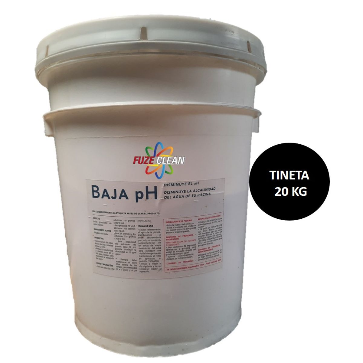 FUZE CLEAN - Baja ph para piscina 20 Kg. FUZECLEAN