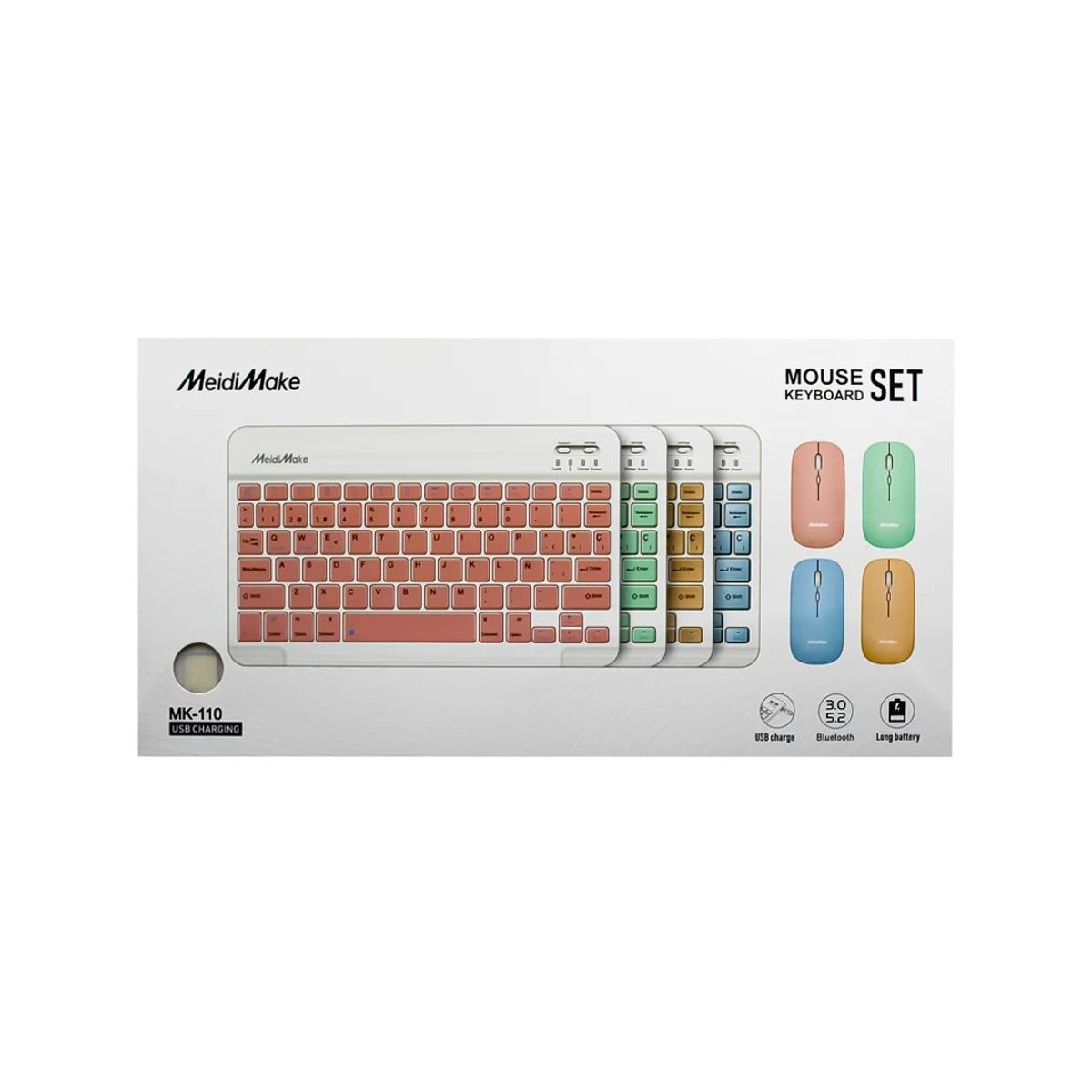 GENERICO - Teclado y Mouse Wireless Recargable MK110