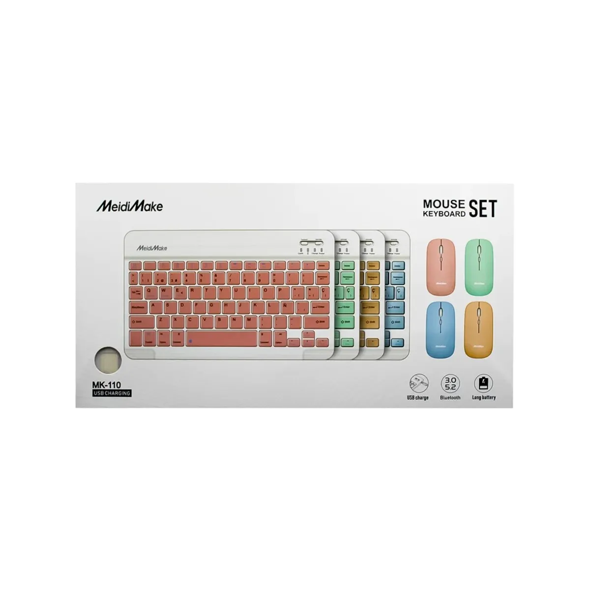 GENERICO - Teclado y Mouse Wireless Recargable MK110