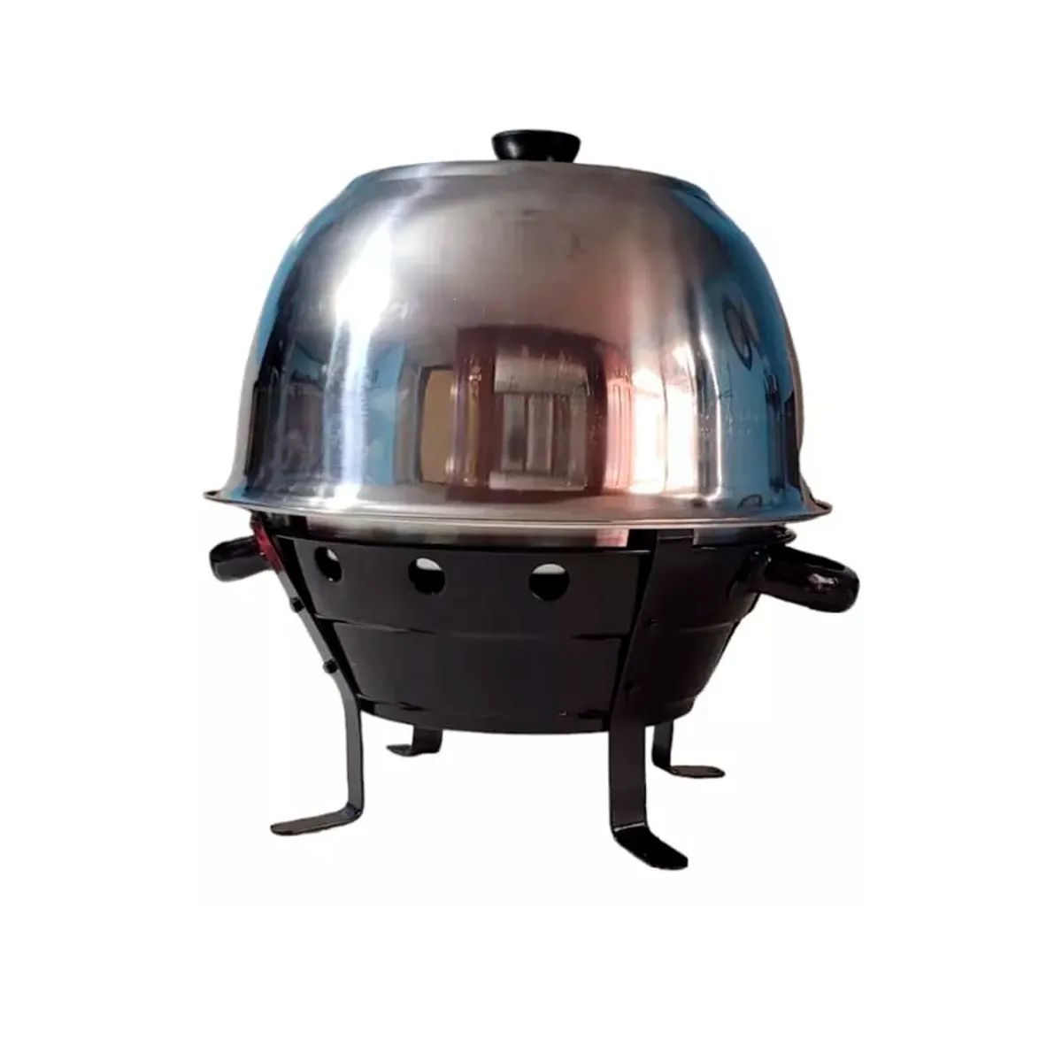 GENERICO - Parrilla Brasero Barbacoa De Mesa Con Tapa 30cm