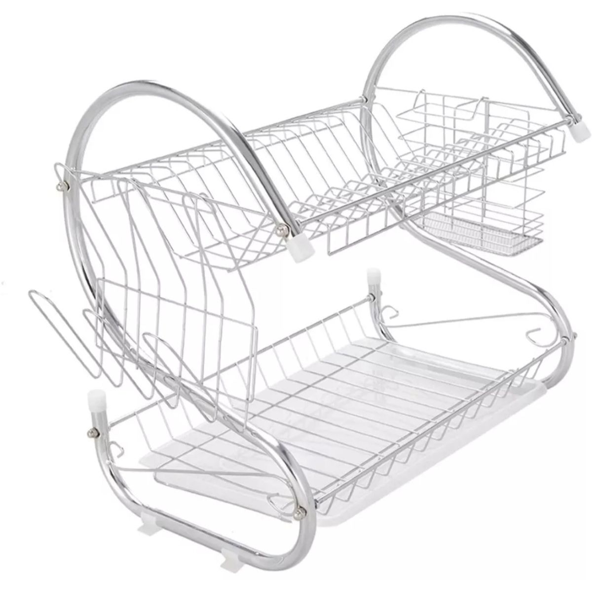 GENERICO - Escurridor Trastes Platos Fregadero Acero Inoxidable Moderno