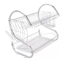 GENERICO - Escurridor Trastes Platos Fregadero Acero Inoxidable Moderno