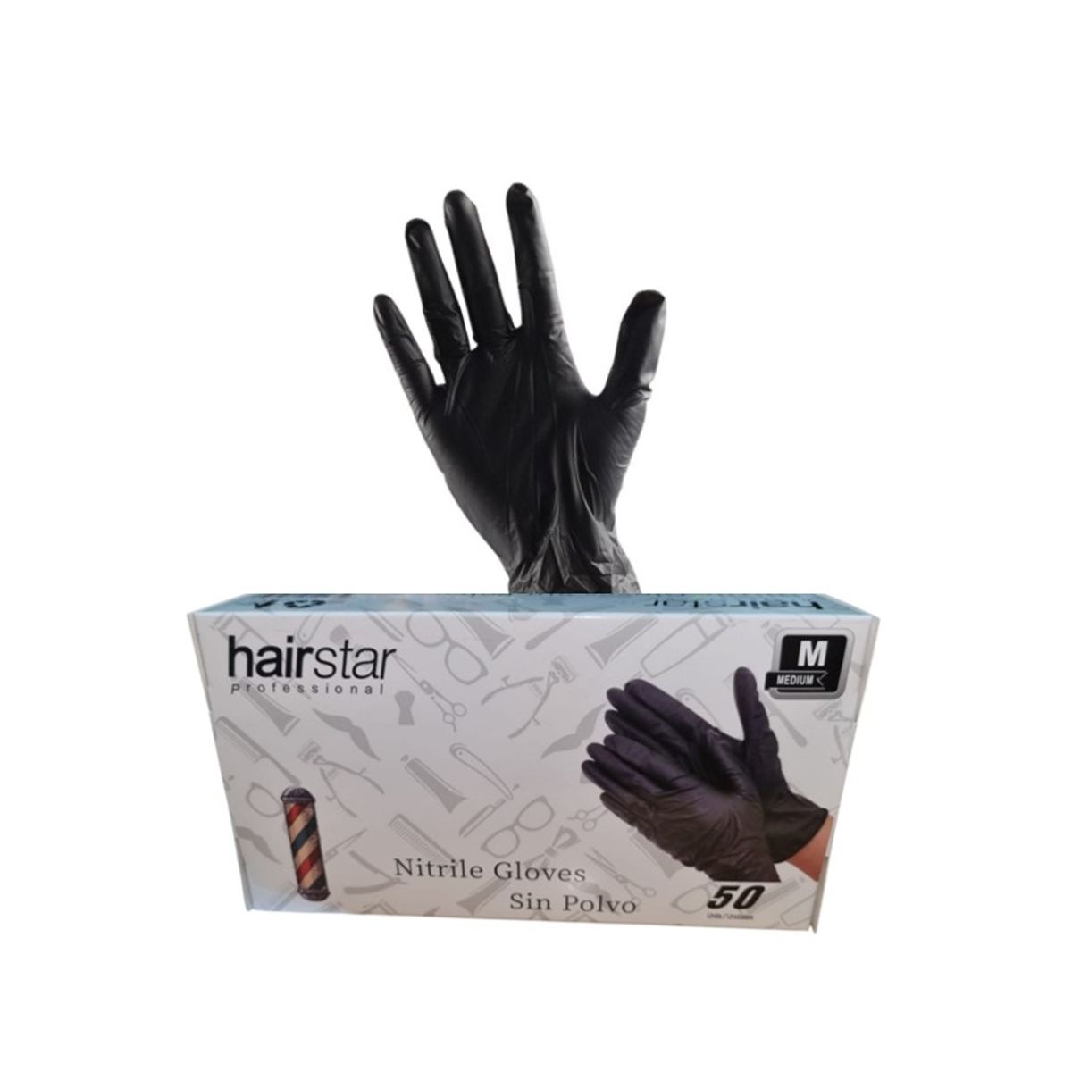 GENERICO - Caja de 50 Guantes Nitrilo Negro Maxcare Talla S
