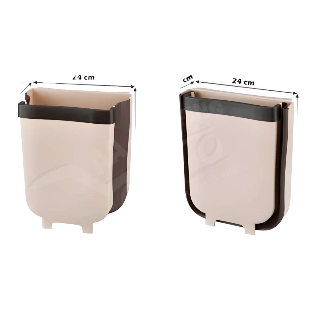 GENERICO - Papelera plegable de silicona para colgar en la cocina