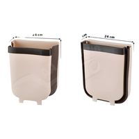 Papelera plegable de silicona para colgar en la cocina