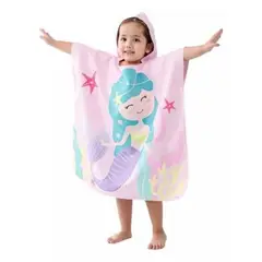 GENERICO - Toalla Con Capucha Microfibra Para Niño Y Niña De Playa