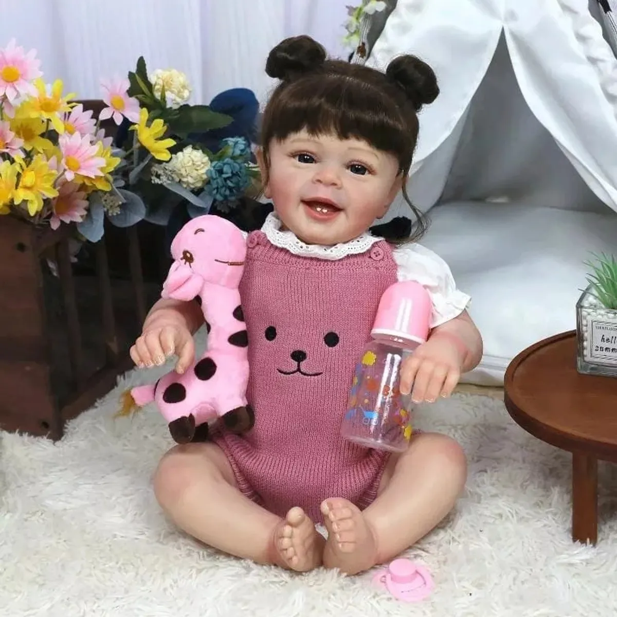 GENERICO - Muñeca Bebé Resborn Realista De Silicona y Algodón