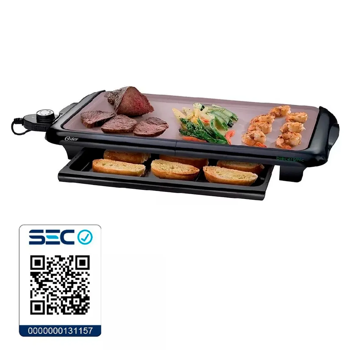 OSTER - Asador eléctrico Oster CKSTGRFM18W Bioceramic 220V