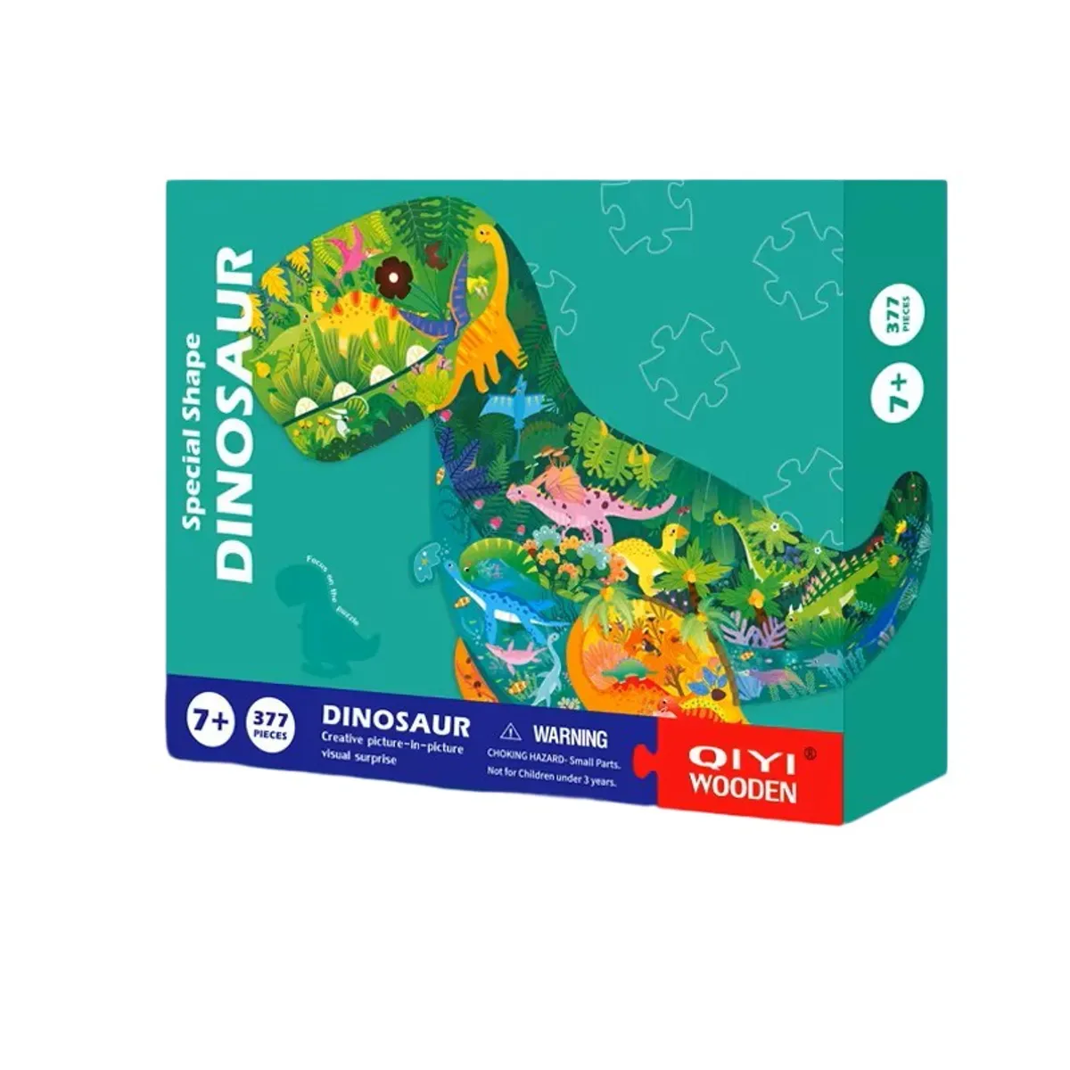 GENERICO - Puzzles Forma Dinosaurio 377 Piezas