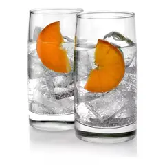 CRISTAR - Set 6 Vasos Altos Vidrio Coctel Bebidas 388ml