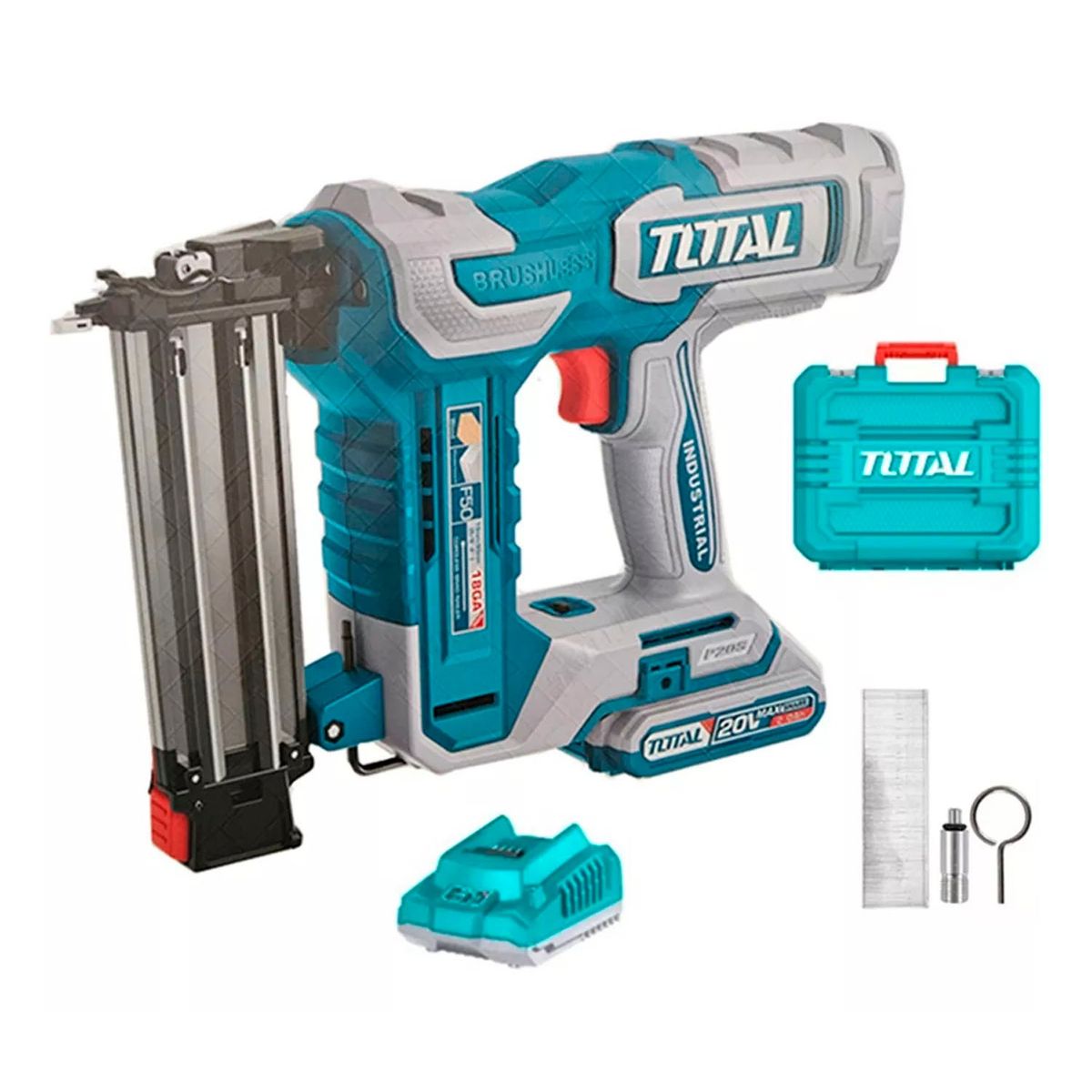 TOTAL TOOLS - Pistola Clavadora 15-50mm 20v Bat+ Carg Total Tcbnli5008
