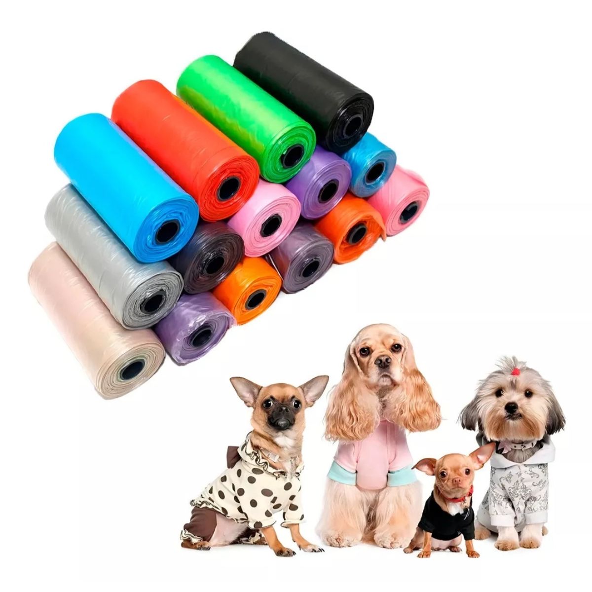 GENERICO - X10  paquete bolsas para desechos perros bolsa caca mascota