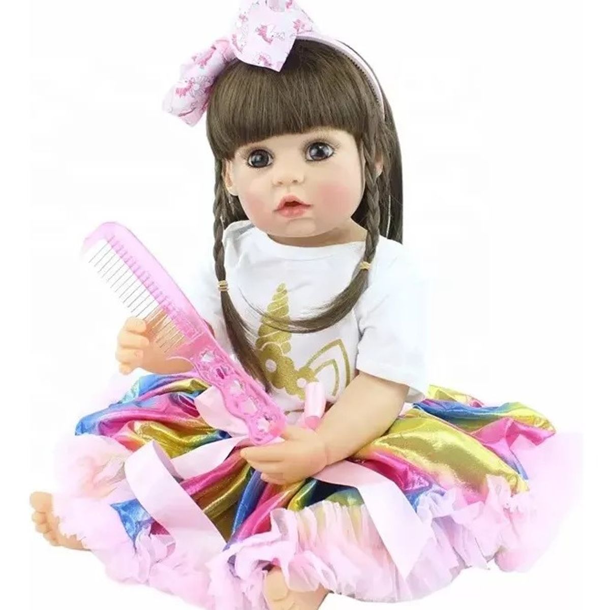 REBORN - Muñeca Bebé Reborn Realista De Silicona y Algodón