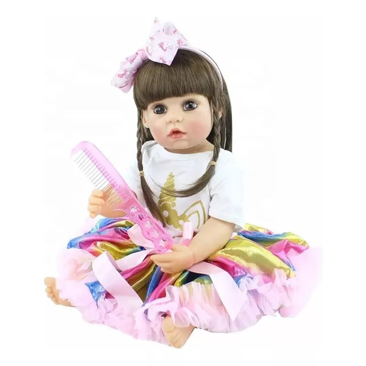 REBORN - Muñeca Bebé Reborn Realista De Silicona y Algodón