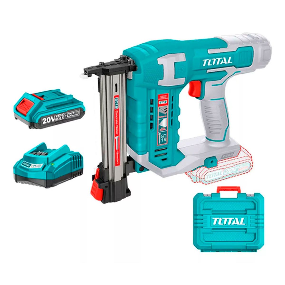 TOTAL TOOLS - Pistola Clavadora P Concreto 20v Bat+ Carg Total Tcstli3805