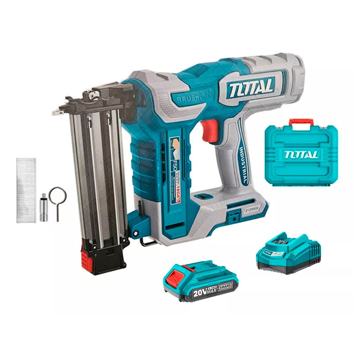 TOTAL TOOLS - Pistola Clavadora 15-50mm 20v Bat+ Carg Total Tcbnli5005