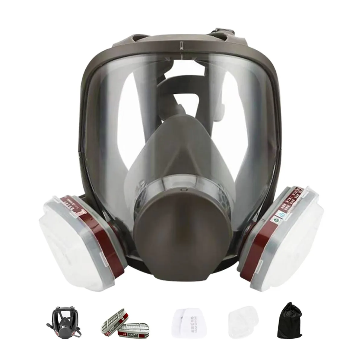 ATURE - Máscara Gas Full Face 6800 + Filtros 6001 Respirador Antigas