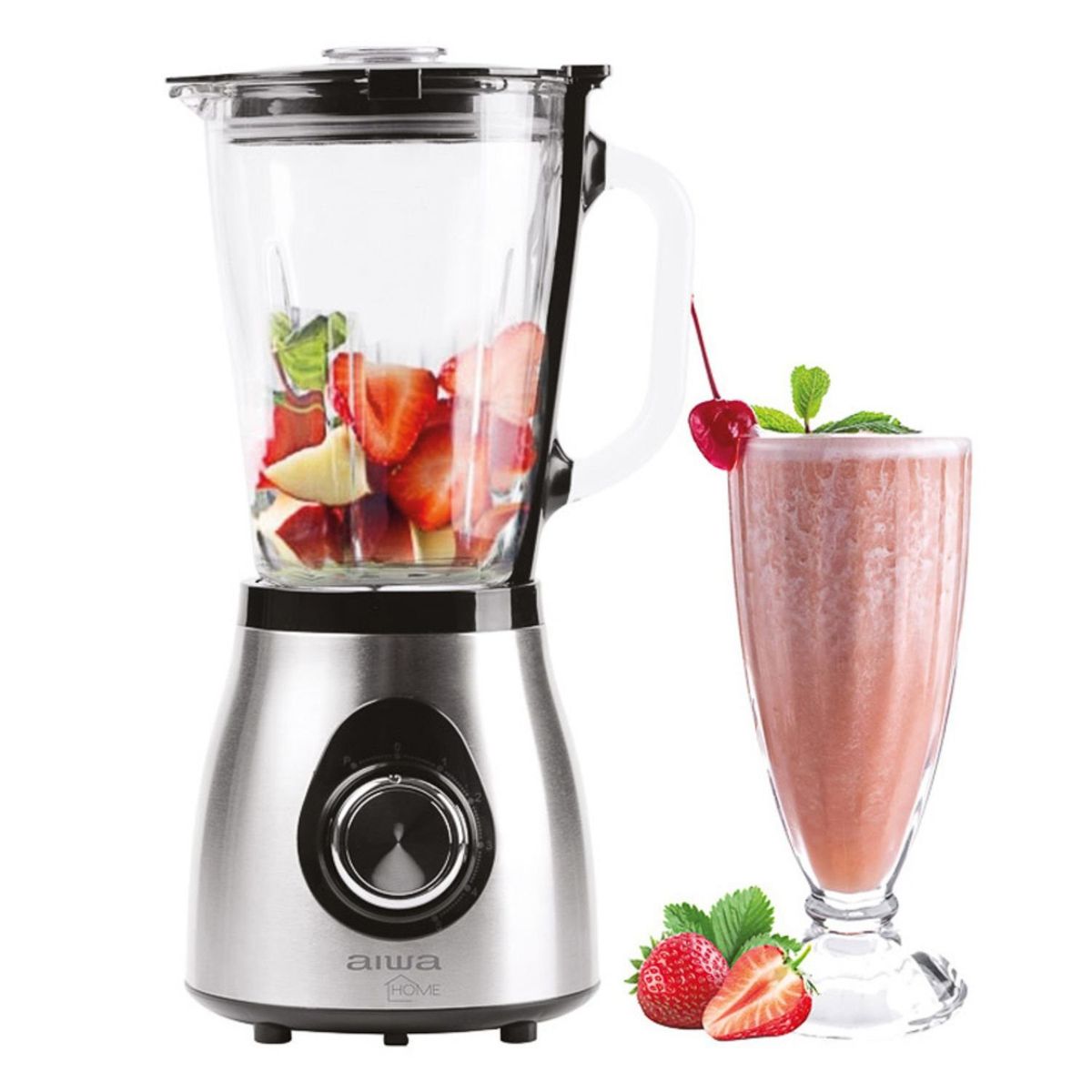 AIWA - Licuadora Aiwa Acero Inoxidable 15L 500W