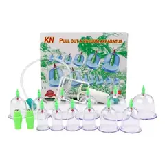 GENERICO - KIT 12 VENTOSAS MASAJES ELIMINA DOLORES TECNICA CHINA AM10