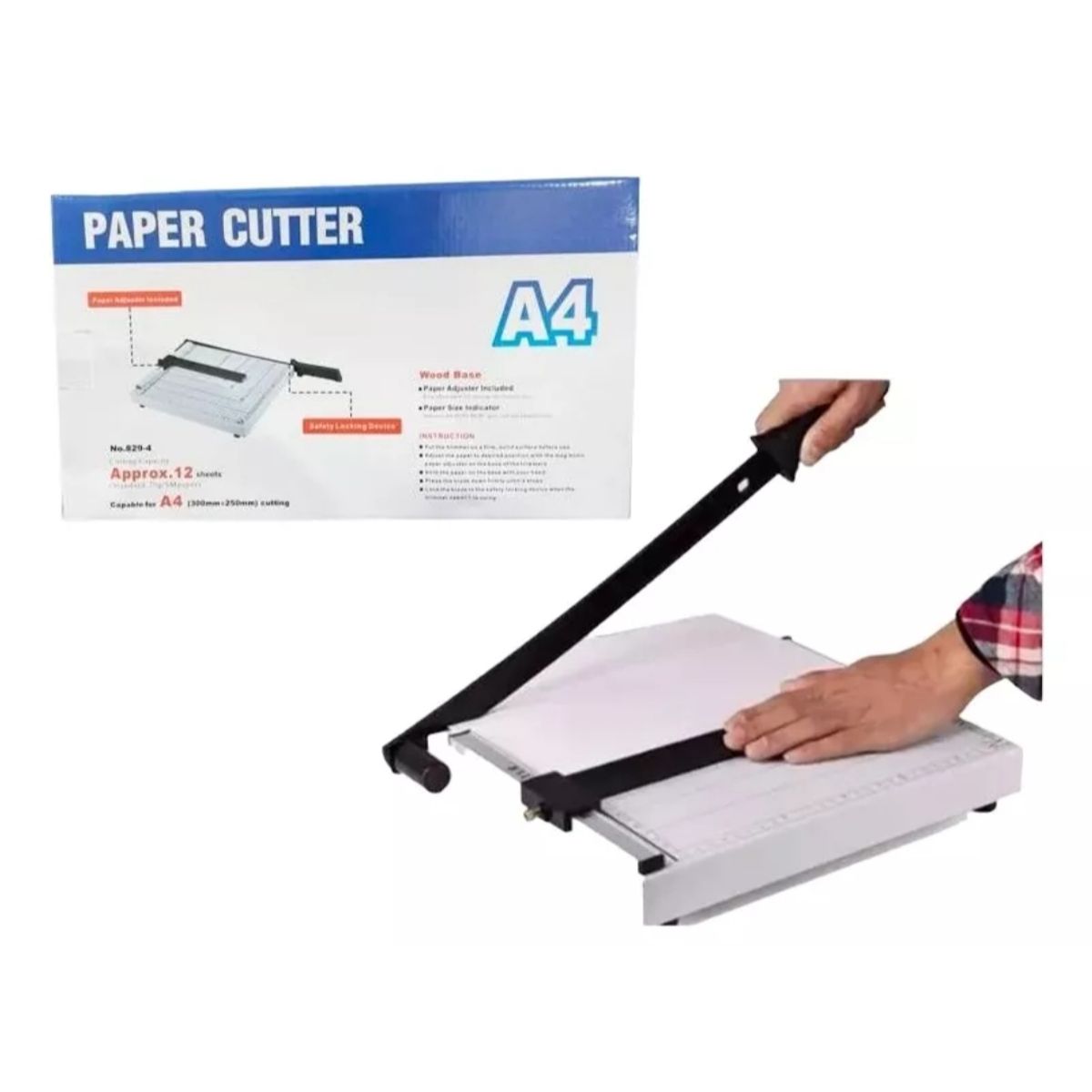 GENERICO - Guillotina Metálica 29 Cm Cuchilla Autoafilable A4 MC00387